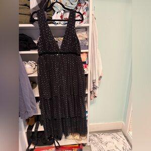 NY&C Black Polka Dot sequin Dress